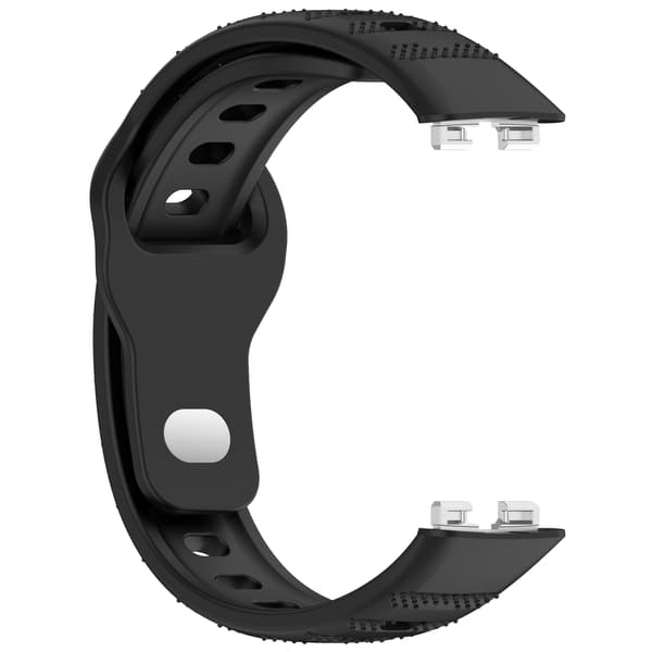 Silikonerem til Huawei Band 10/9/8 - Prikket tekstur Black Black