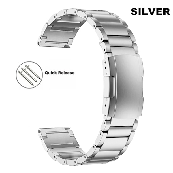 Titanium urrem - 19,6 mm Sølv