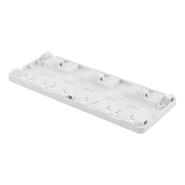 Surface mount box for Keystone, 6 ports, white