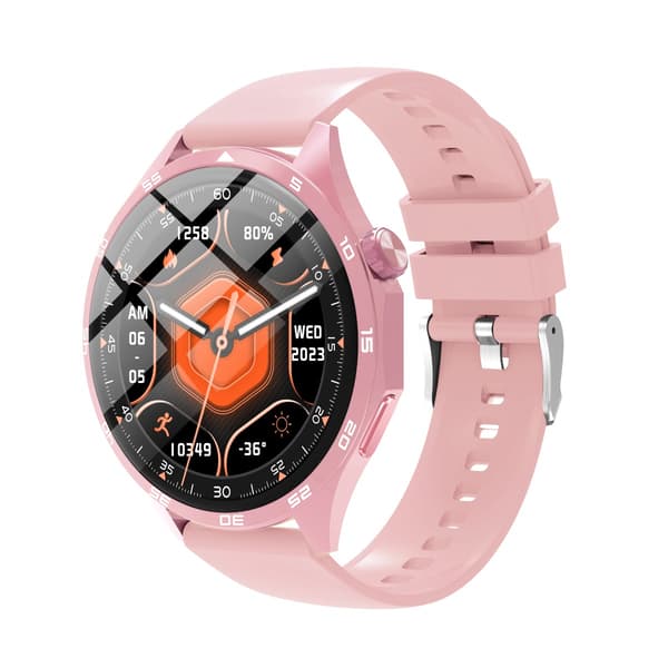 Multifunktionelt Smartwatch med Bluetooth-opkald, pulsmåler og tilpasselig urskive Pink Pink