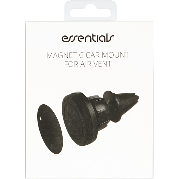 Car mount for air vent, magnetic, black Sort