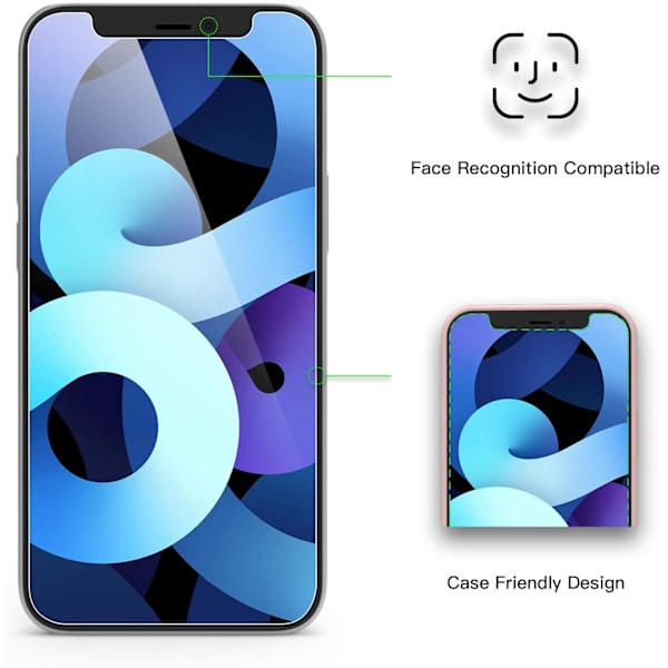 INF Näytönsuoja iPhone 12/12 Pro karkaistu lasi