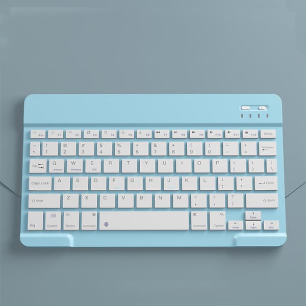 Trådlöst Bluetooth-tangentbord - 10-tums Uppladdningsbart Blue Blue