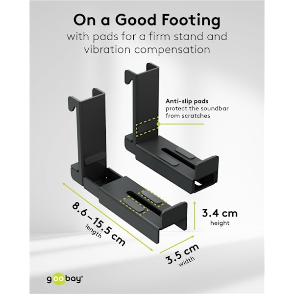 Soundbar-fäste för TV-apparater Universal, svart