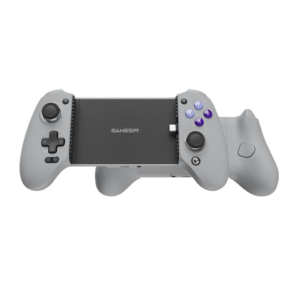 GameSir G8 Galileo USB-C mobilcontroller med telefonholder til mobilspil, Hall-effekt-styrepinde og pass-through-opladning (grå) (N)