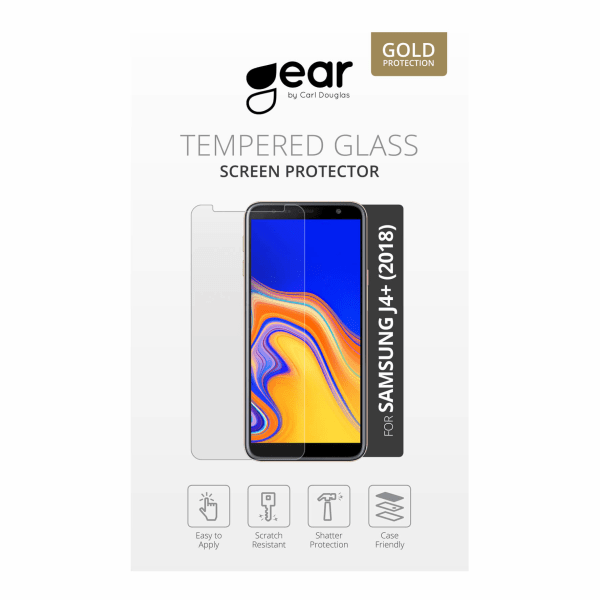 GEAR Härdat Glas 2.5D Samsung Galaxy J4 Plus 2018