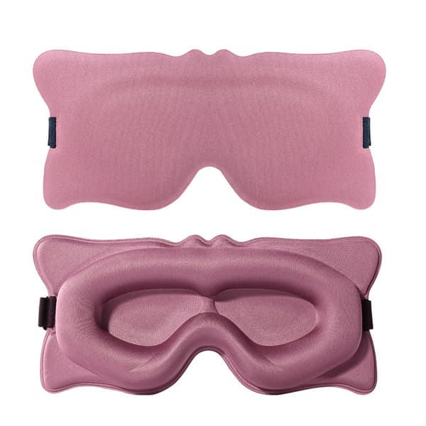 3D-konturformad sömnmask - Ultimat ljusblockering Pink Pink