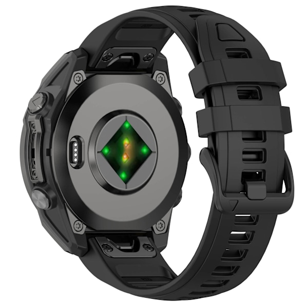 Sort silikone urrem til Garmin Fenix 8/Enduro 3/Fenix E 22 mm