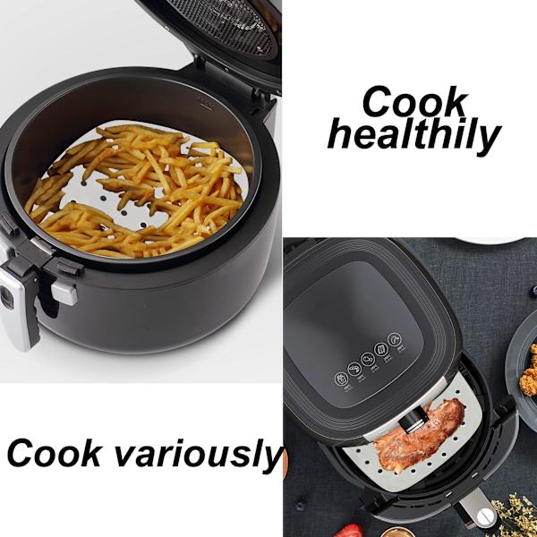 Air Fryer för engångsbruk, pappersliner non-stick 200-pack Vit 20.5 cm