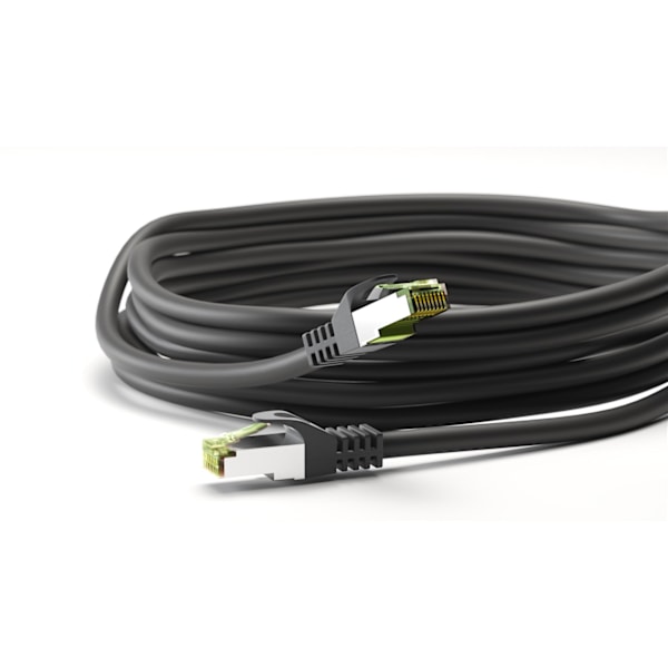 CAT 8.1 patchkabel, S/FTP (PiMF), svart