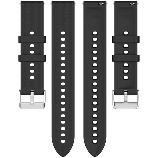 Stilfuld silikonerem til OPPO Watch X2 Mini (18mm) Black Black