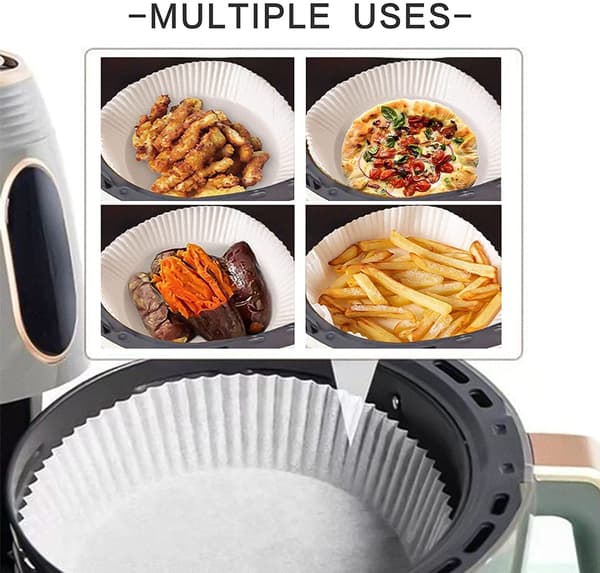 Air Fryer Engangspapir Hvid 16 cm 50 Stk