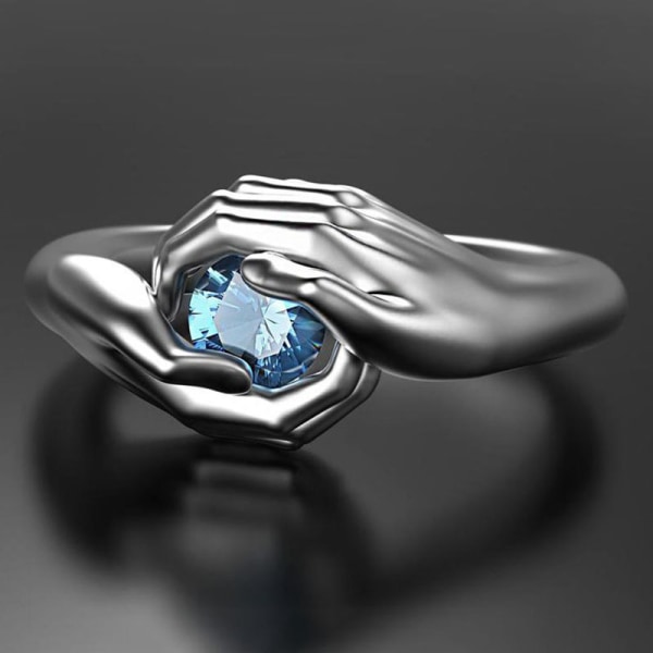 Embrace Blue Gemstone Ring Sølv 19.9 mm Sølv 19.9 mm
