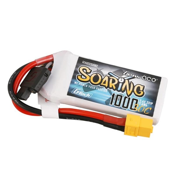 Batteri Gens Ace G-Tech Soaring 1000mAh 7,4V 30C 2S1P XT60