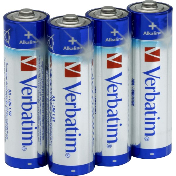 Batteries, AA (LR06), 4-pack, Alkaline, 1.5 V