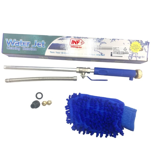 Jet Power Washer Högtryckstvätt för trädgårdsslang 2 munstycken 3/4" Blue Blue