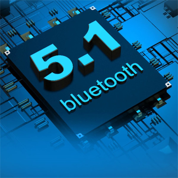 INF Trådlösa sporthörlurar Bluetooth 5.1 Svart Svart