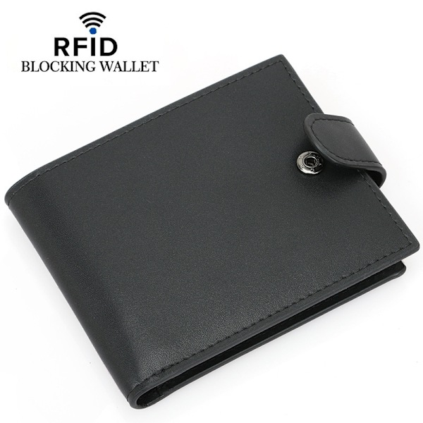 Elegant RFID-blokerende spændepung - ægte læder