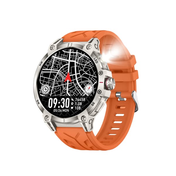 Multifunktionelt smartwatch med sundhedsovervågning og Bluetooth-opkald Orange Orange