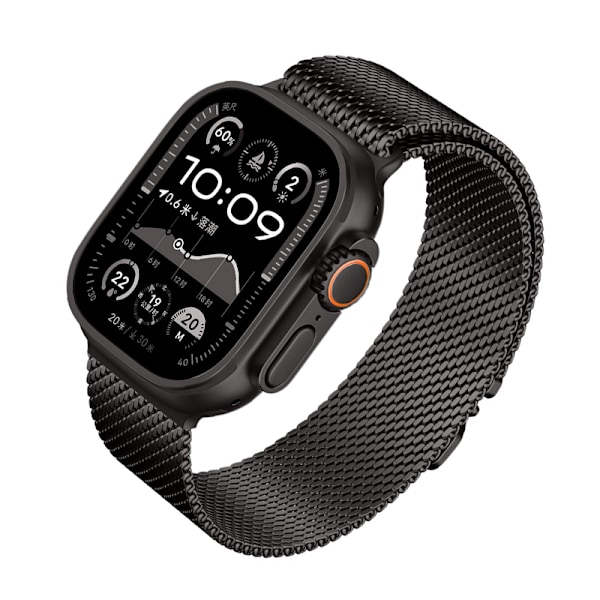 Grafit Milanese Loop-rem til Apple Watch Sort S