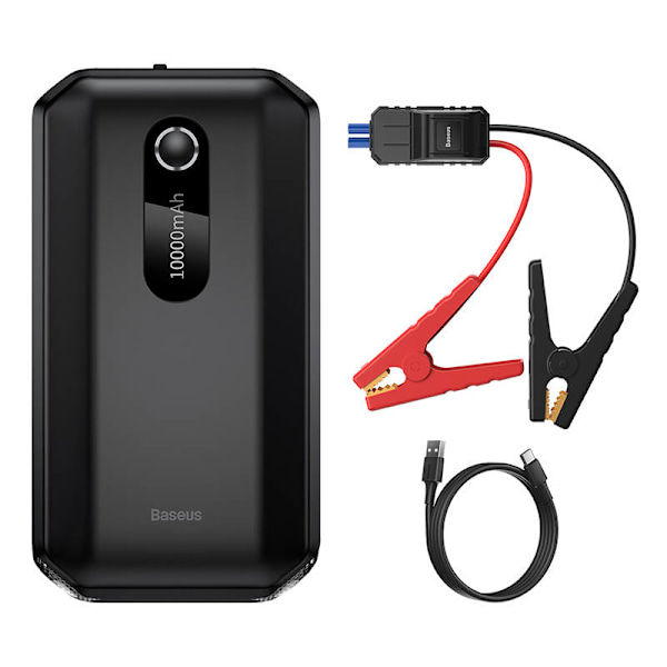 Baseus Super Energy Car Jump Starter 10000mAh, 1000A, USB (svart)