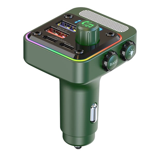 Bluetooth FM-Sändare V5.0 Green Green