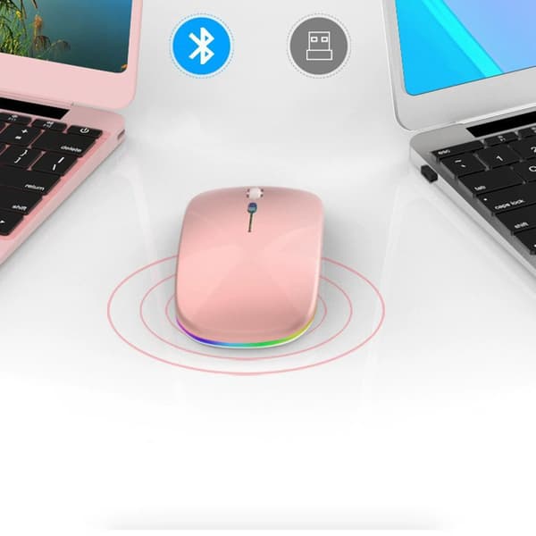 2.4G + Bluetooth 5.8G -kaksoistilahiiri - Vaaleanpunainen