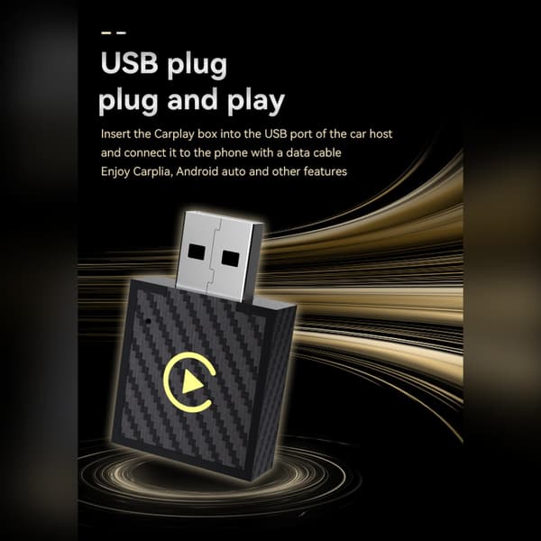 Smart Carplay & Android Auto Trådlös Adapter Box: 2-i-1 Lösning för smidig bilanslutning, kompatibel med bilar som stöder trådbunden Carplay