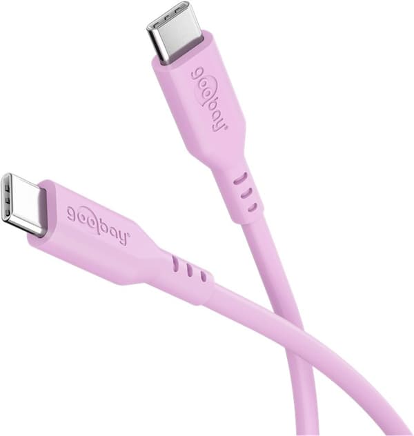 USB-C™-silikonkabel, 1,5 m, Pink