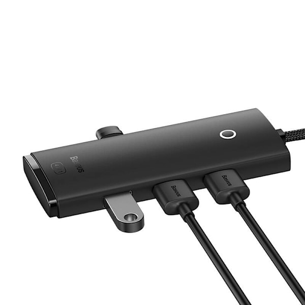 Baseus Lite Series Hub 4in1 USB-C till 4x USB 3.0 + USB-C, 1m (svart)