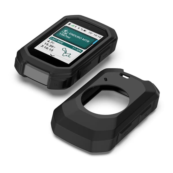 Silikonebeskyttelsesetui til Garmin Edge MTB - Optimal beskyttelse til din cykelcomputer Black Black