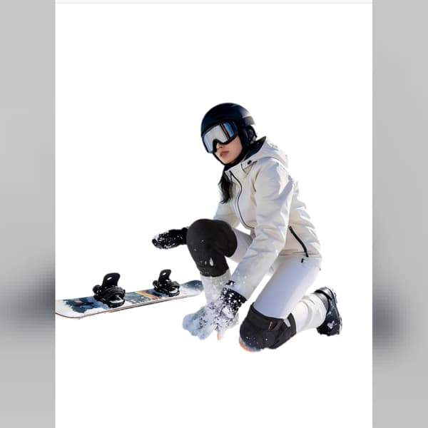 Knæbeskyttere til ski og skøjteløb med støddæmpning, justerbar pasform og nylonbeskyttelse S S