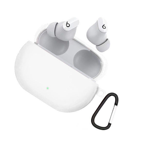 Silikonfodral med spänne för Beats Studio Buds - Skydda dina hörlurar med stil och säkerhet Vit