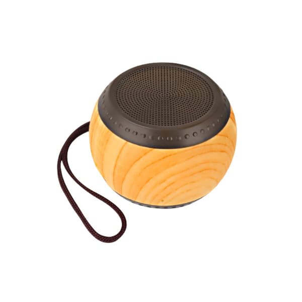 Mini Bærbar Bluetooth-højttaler med Trækorn - Brown Brown