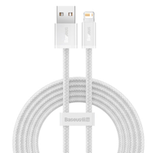 Baseus dynamisk kabel USB till Lightning, 2,4A, 2m (vit)