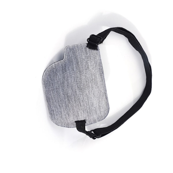 3D Ögonmask med Justerbart Vänster Öga Spänne - Grå