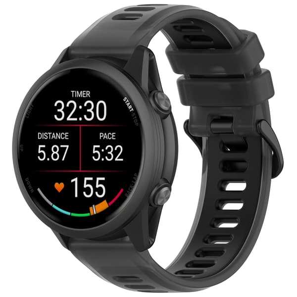 Jelly Strap til Garmin Forerunner 570 20MM Black Black