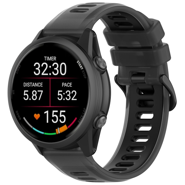 Jelly Strap til Garmin Forerunner 570 20MM Sort