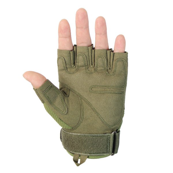 Taktiske handsker halvfinger 1 par Mörkgrön b428 | Fyndiq