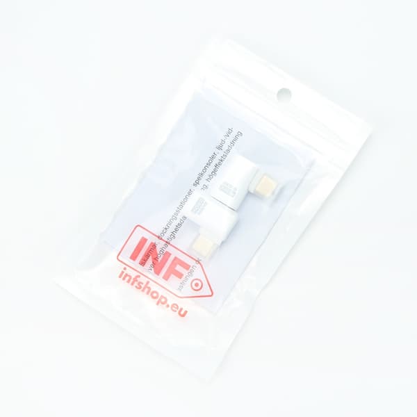 240W 80Gbps USB-C Hona till USB-C Hane Sidoböjd Adapter - 2-pack White White