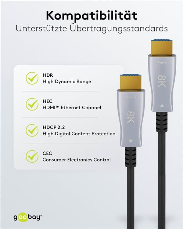 Optisk hybrid ultrahøjhastigheds HDMI™-kabel (AOC)