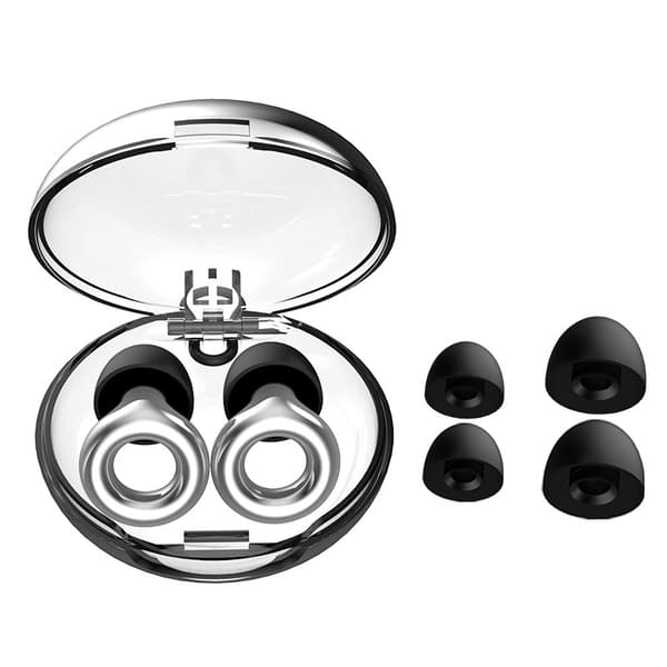 Melua vaimentavat korvatulpat kahvoilla Silver Silver