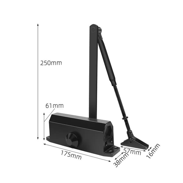 Automatisk dörrstängare - Dörrstängare Black S Black S