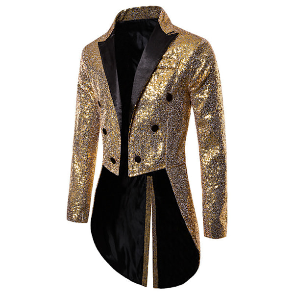 Herr paljettsmoking, scenjacka Guld XL