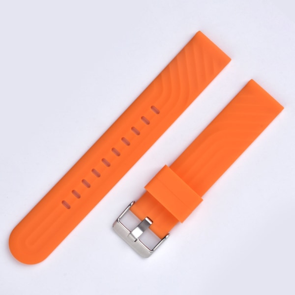Silikoninen kellon ranneke Huawei GT3 & iWatch 4:lle Oranssi 22 mm