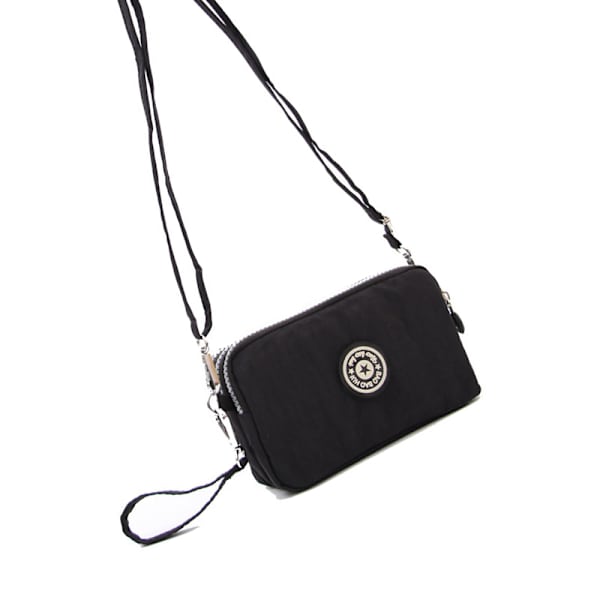 Crossbody-telefontaske til smartphones op til 6,3 tommer Sort