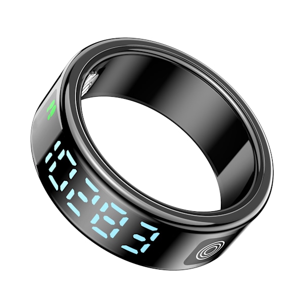 SR08 Smart Ring: Sundheds- og fitnesstracker med LED-display, kompatibel med Android og iOS Black 10 Black 10