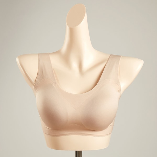 Sömlös BH, Bekväm Passform Beige XL