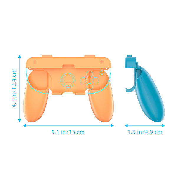 Ergonomiska Komfortgrepp för Nintendo Switch Joy-Cons