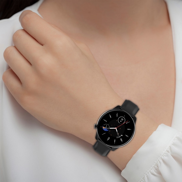 INF Klockarmband i Äkta Läder Samsung Galaxy Watch 5/5 Pro/4/4 Classic/3 41 mm, Huawei Watch GT3 42 mm/GT2 42 mm, Huami Svart 20 mm